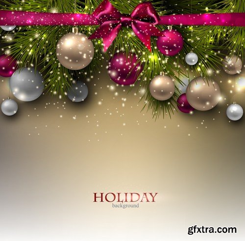 Stock Vectors - Merry Christmas Background 2, 25xEPS