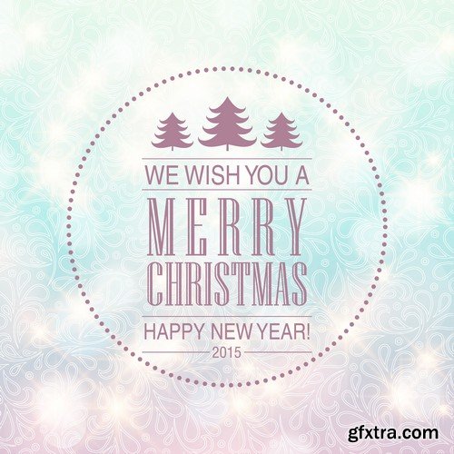 Stock Vectors - Merry Christmas Background 2, 25xEPS