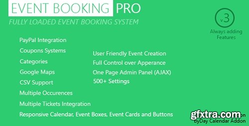 CodeCanyon - Event Booking Pro v3.39 - WP Plugin [paypal or offline]