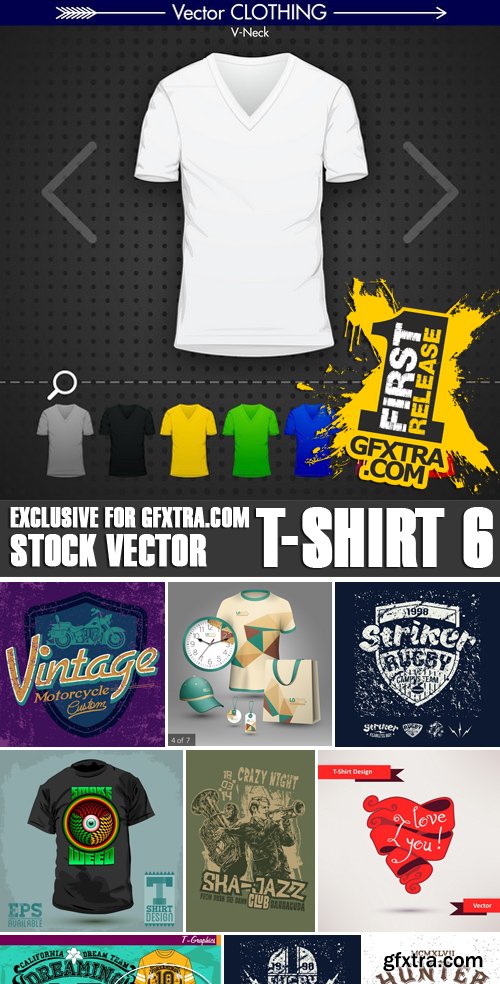 Stock Vectors - T-shirt 6, 25xEPS