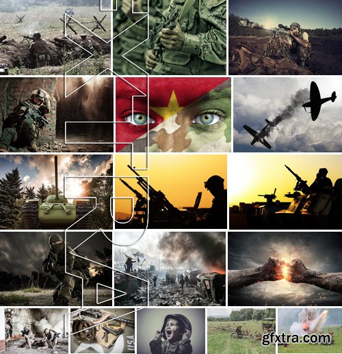 Stock Photos - War, 24xJPG