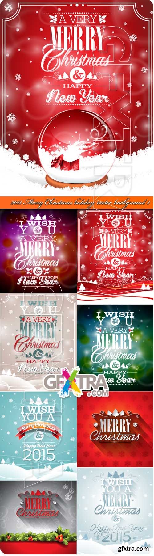 2015 Merry Christmas holiday vector background 5