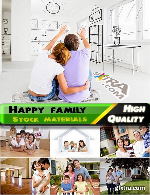 Happy family bought a new house Stock inages - 25 HQ Jpg