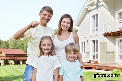 Happy family bought a new house Stock inages - 25 HQ Jpg