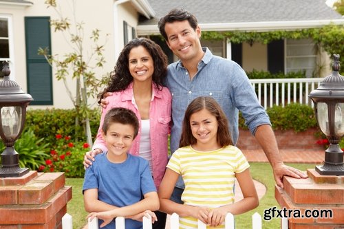 Happy family bought a new house Stock inages - 25 HQ Jpg