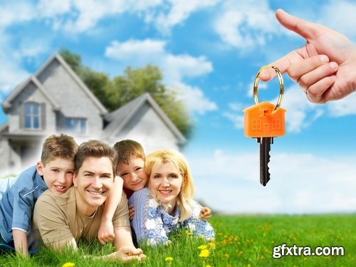 Happy family bought a new house Stock inages - 25 HQ Jpg