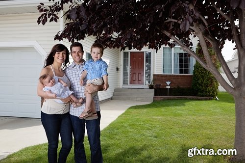 Happy family bought a new house Stock inages - 25 HQ Jpg