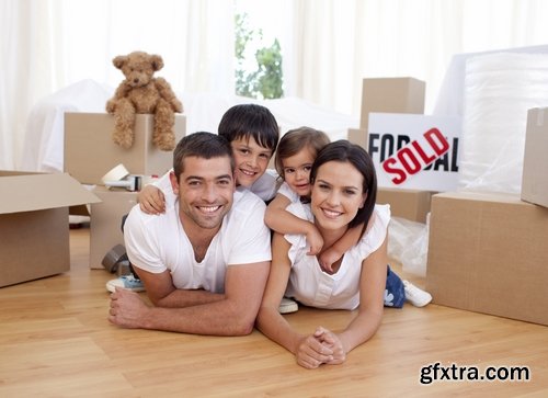 Happy family bought a new house Stock inages - 25 HQ Jpg