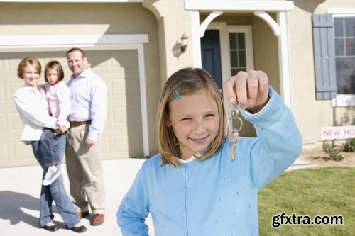 Happy family bought a new house Stock inages - 25 HQ Jpg