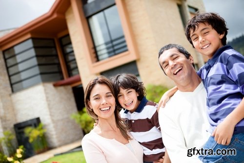 Happy family bought a new house Stock inages - 25 HQ Jpg