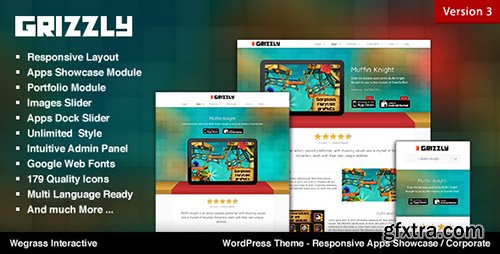 ThemeForest - Grizzly v3.1.1 - Responsive App Showcase / Corporate