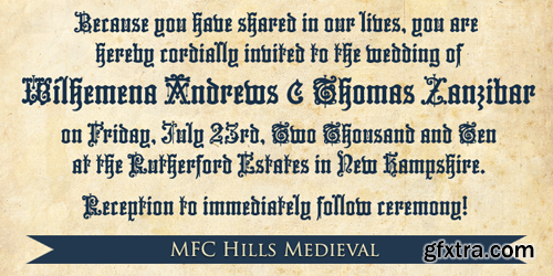 MFC Hills Medieval Font for $25