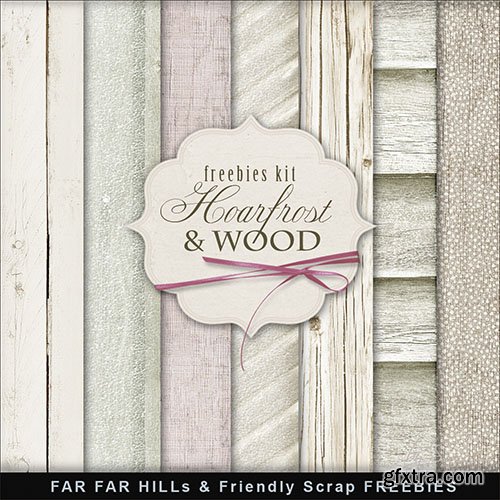 Textures - Winter Wooden Backgrounds - 8 Papers