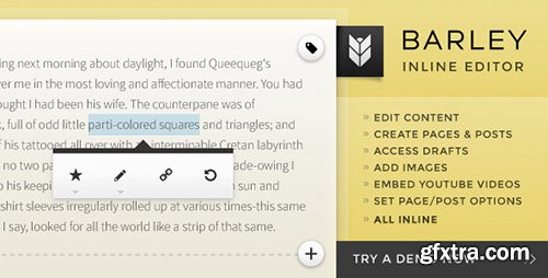 CodeCanyon - Barley v1.6 - Inline Editing Plugin for WordPress