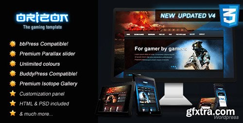 ThemeForest - Orizon v4.1 - The Gaming WordPress Template