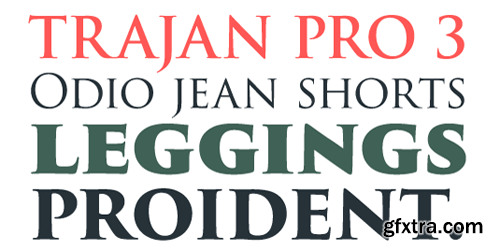 Trajan Pro 3 Font Family - 6 Fonts for $175