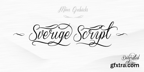 Sverige Script Font Family - 2 Fonts for $59