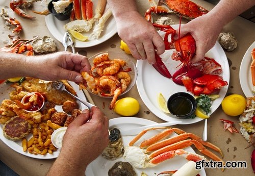 Collection of seafood dishes 25 UHQ Jpeg