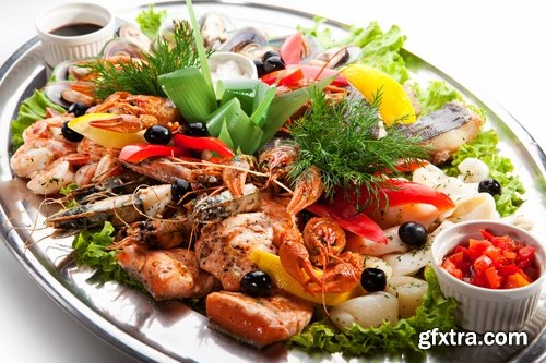 Collection of seafood dishes 25 UHQ Jpeg