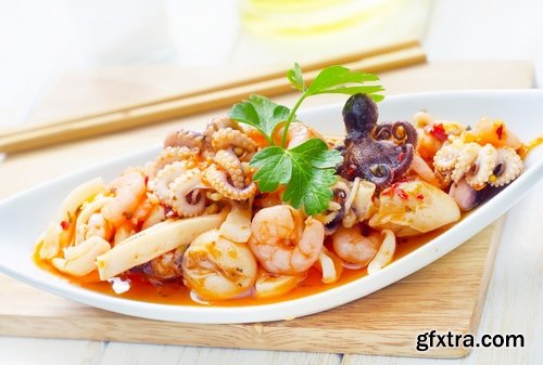 Collection of seafood dishes 25 UHQ Jpeg