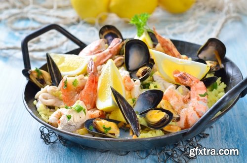 Collection of seafood dishes 25 UHQ Jpeg