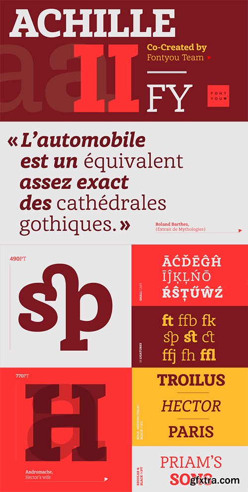 Achille FY Font Family - 12 Fonts $840[