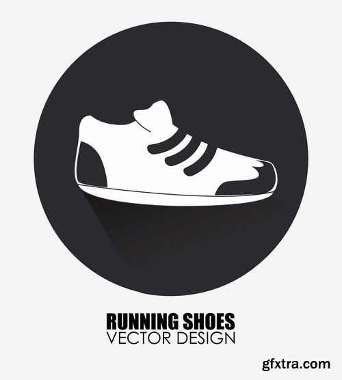 Collection of vector images sneakers 25 Eps