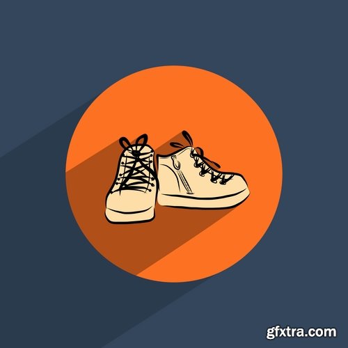 Collection of vector images sneakers 25 Eps