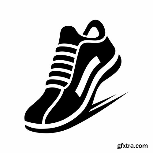 Collection of vector images sneakers 25 Eps