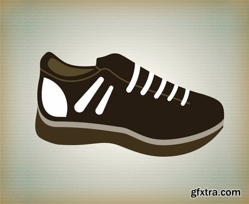 Collection of vector images sneakers 25 Eps