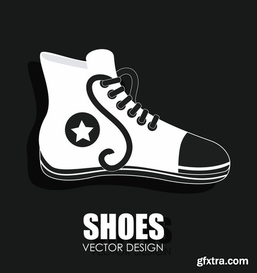 Collection of vector images sneakers 25 Eps