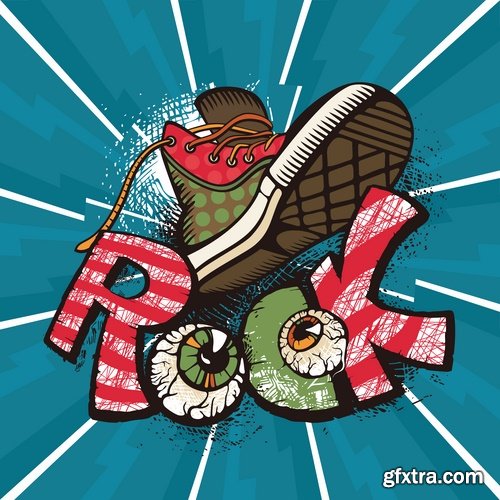 Collection of vector images sneakers 25 Eps