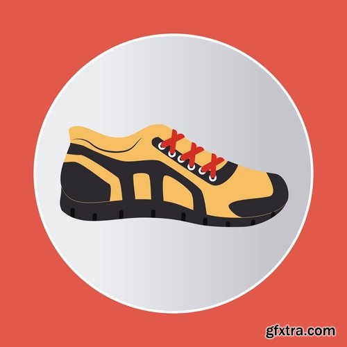 Collection of vector images sneakers 25 Eps