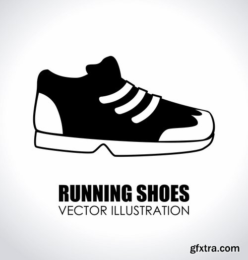 Collection of vector images sneakers 25 Eps