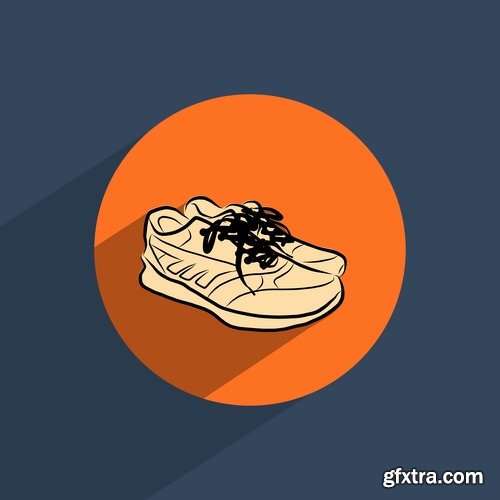 Collection of vector images sneakers 25 Eps