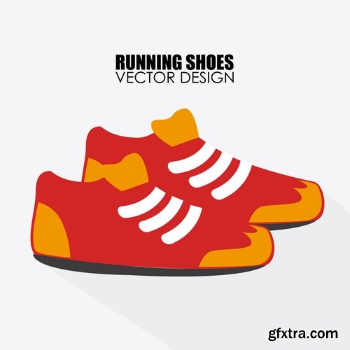 Collection of vector images sneakers 25 Eps