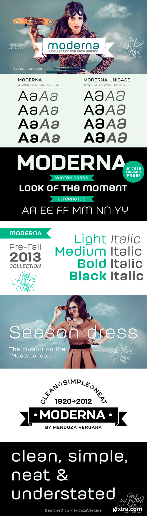 Moderna Font Family - 16 Fonts for $121