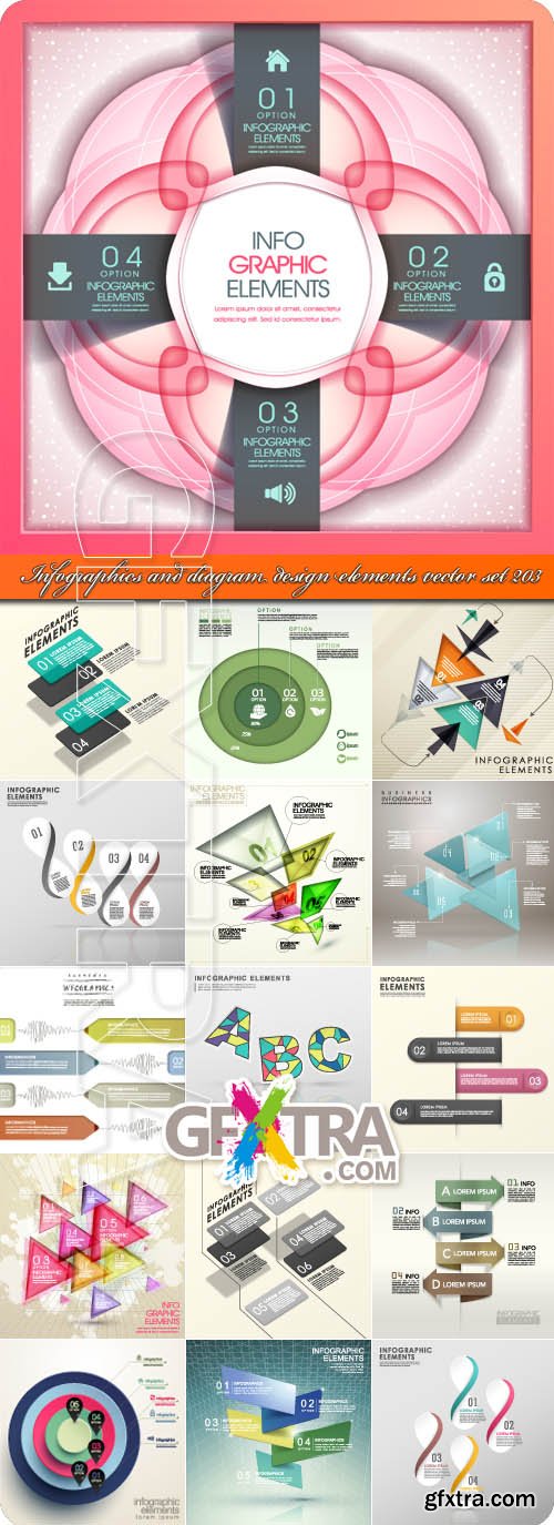 Infographics and diagram design elements vector set 203