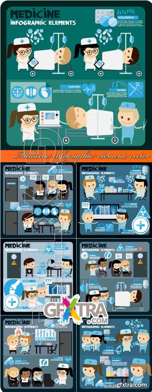 Medicine infographic element vector