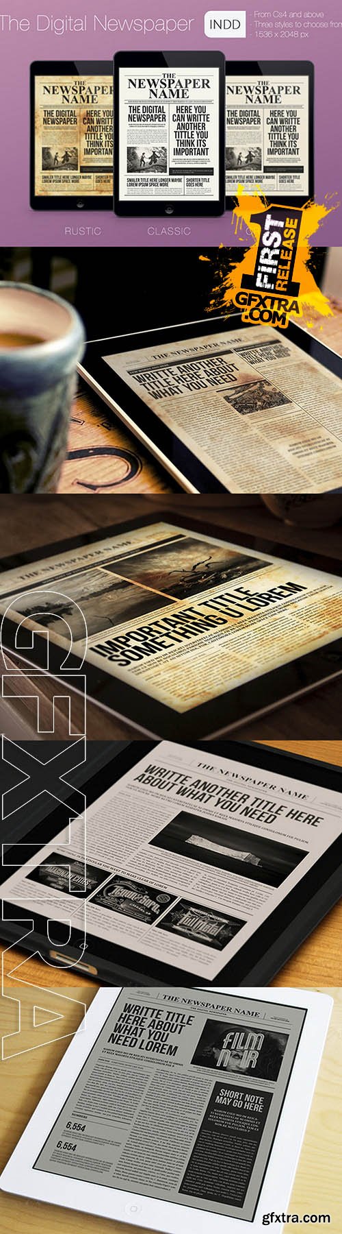 The Digital Newspaper - Creativemarket 88694