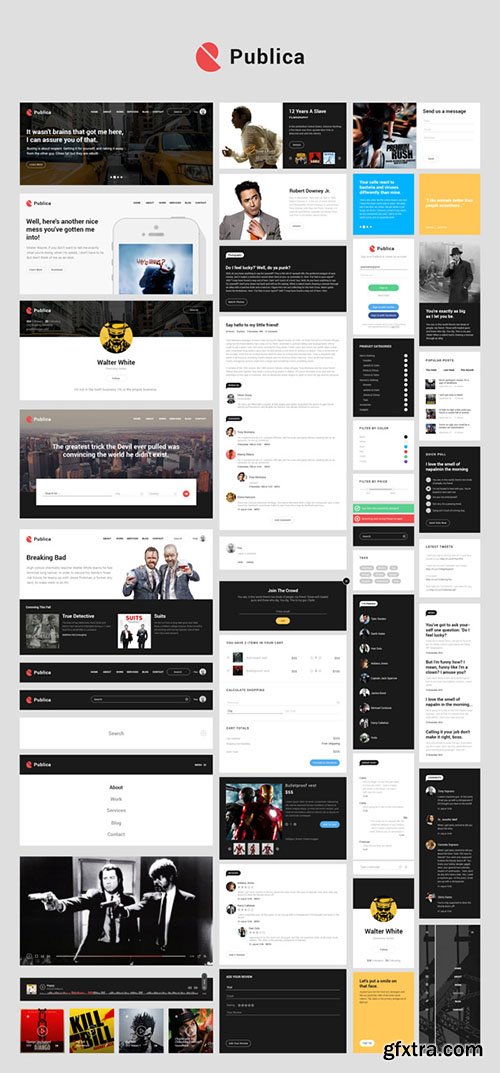 PSD & AI Web Design - Publica UI Kit