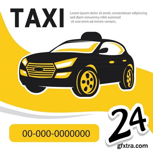 Stock Vectors - Taxi 3, 25xEPS