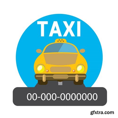 Stock Vectors - Taxi 3, 25xEPS