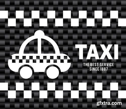 Stock Vectors - Taxi 3, 25xEPS