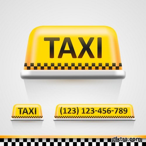 Stock Vectors - Taxi 3, 25xEPS