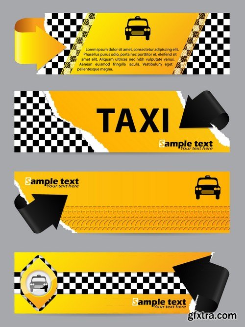 Stock Vectors - Taxi 3, 25xEPS