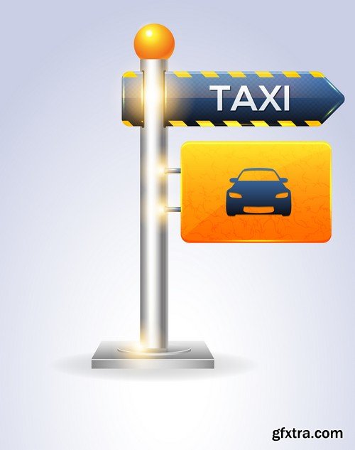 Stock Vectors - Taxi 3, 25xEPS