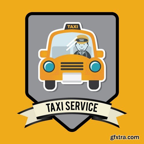 Stock Vectors - Taxi 3, 25xEPS