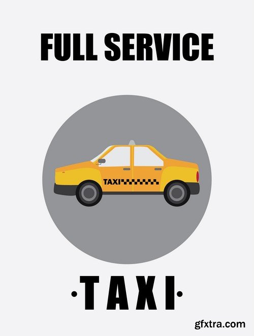 Stock Vectors - Taxi 3, 25xEPS