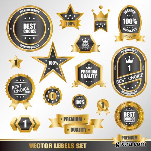 Stock Vectors - Sticker and label 3, 25xEPS